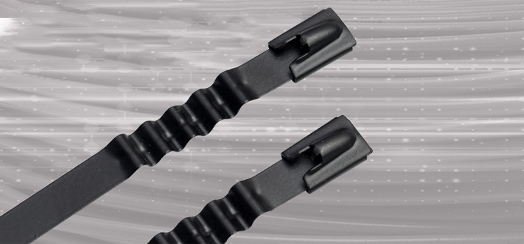 Stainless Steel Ball Lock Cable Ties, Spring Type, Coated